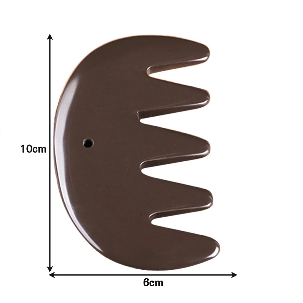 5A grade brown color Si Bin Bian stone massage guasha kit multifuntion beauty head hair comb 100% original