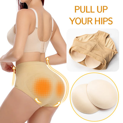 Women Body Shaper Buttocks Padded Panty Butt Lifter Hip Enhancer Underwear Tummy Control Panties Booty Pads Briefs Shapewear