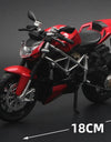 1/12 Streetfighter Alloy Sports Motorcycles Model Diecast Simulation Metal Racing Street Motorcycles Model Sound Light Gift