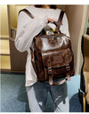 Backpack High Quality Youth PU Leather Backpacks School Shoulder Bag Bagpack