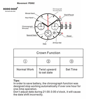 Wood Quartz Stop Watch Timer Luxury Chronograph Wristwatch Auto Date