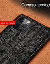 100% Genuine Crocodile Leather Phone Case For iPhone 16 15 14 Pro Max 15Pro 16 Plus Luxury Shockproof Back Cover