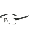 Reading Glasses Titanium Alloy Coated Lenses  Presbyopic Eyewear Square Anti-Blue Spectacles Eyeglasses For Men+3.5+4