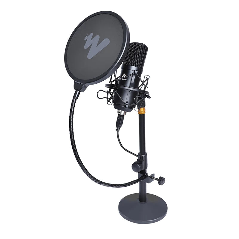 Microphone Pop Filter Metal Pop Filter Shield Double Layer Windscreen Popfilter For USB Microhone Podcast Microphone