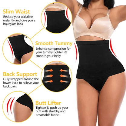 Women Thong Tummy Shapers Shaping Panty Seamless Underwear Waist Cincher Trainer Belly Girdle Shapewear G-string Briefs