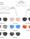 Classic Retro Reflective Man Hexagon Square Metal Frame Eyewear Sunglasses