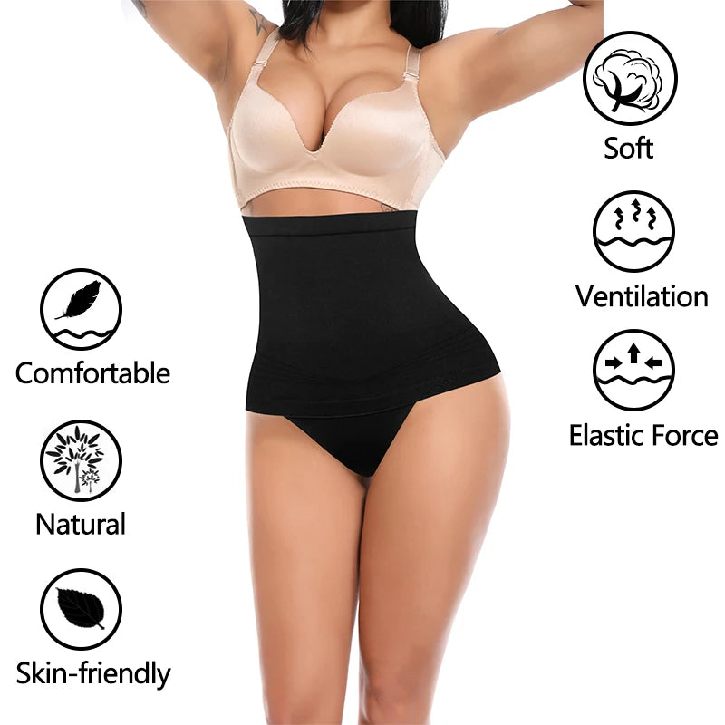 Women Thong Tummy Shapers Shaping Panty Seamless Underwear Waist Cincher Trainer Belly Girdle Shapewear G-string Briefs