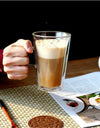 200ml 400ml Heat Resistance Double Wall Glass Cappuccino Coffee Mug With Handle Tea Milk Juice Cup Water Beer Mug Drinkware