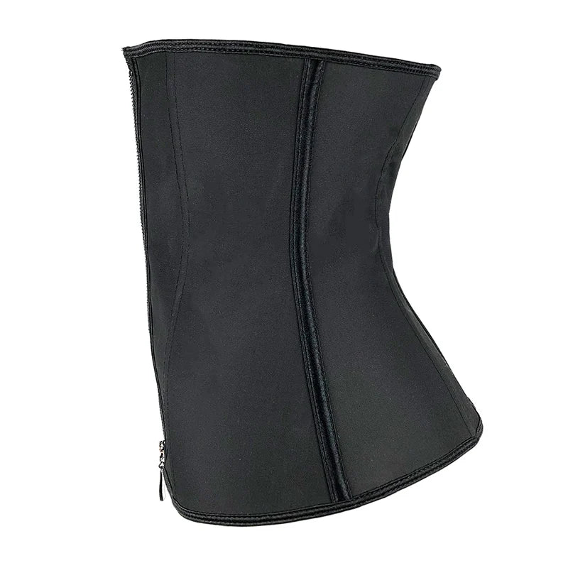 Latex Rubber Waist Trainer Body Shaper Women Hook Zipper Bustiers Waist Cincher Tops Slimming Shapewear Girdle Slim Belt