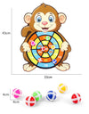 Children Sticky Ball Dart Target Board Cartoon Throw Ball Target Sticky Ball Board Interactive Educational Toy Christmas Gift