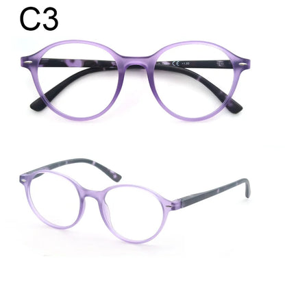 Reading Glasses Colorful Round Classic Readers Comfort Spring Hinge Lightweight Presbyopia