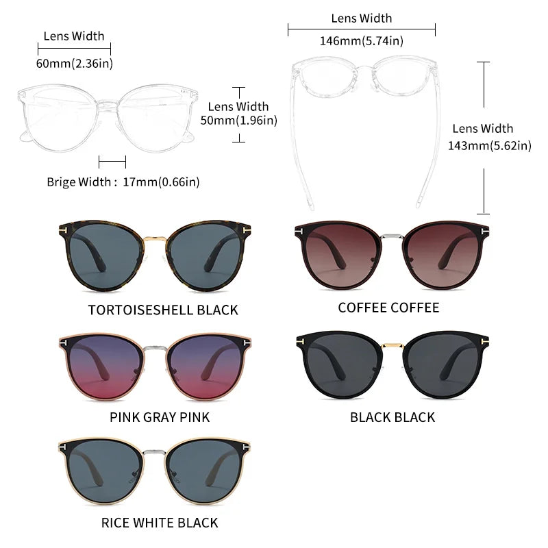 Polarized Lady Sunglasses Cat Eye Fashion  Sun Glasses