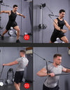 Back Strength Rowing Training Handle Set for Cable Machine Rotating LAT Pulldown Straight Bar TPE Grip Muscle Workout Equipment