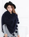 Autumn Winter Warm Cashmere Scarf Dot Pattern Long Tassels Women Thicken Wrap Shawl Lady muffler Wool Pashmina