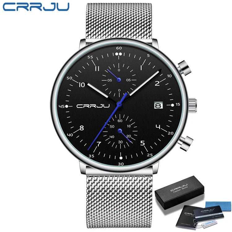 Mens Watch Top Luxury Brand Men Stainless Steel WristWatch Men's Military waterproof Date Quartz watches relogio masculino