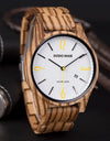 Wooden Wristwatch Wrist Band Man Luxury Calendar Quartz  Simple Date Display Wood Watch
