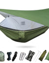 Portable Outdoor Camping Hammock with Mosquito Net High Strength Parachute Fabric Hanging Bed Hunting Sleeping Swing