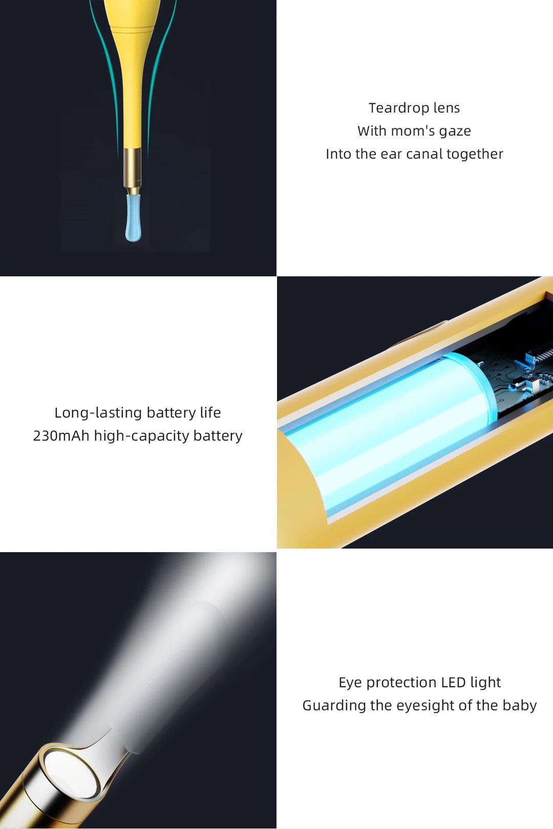 D3 Pro  Use Smart Visual Earpick Ear Cleaner Earax Removal Tool 8.0 MP Camera Otoscope Waterproof  Endoscope