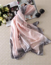 Scarf Spring Summer Women Beach Sunscreen Shawl Quality Silk Lady Popular Print Scarves Hijab
