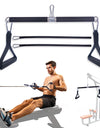 Back Strength Rowing Training Handle Set for Cable Machine Rotating LAT Pulldown Straight Bar TPE Grip Muscle Workout Equipment