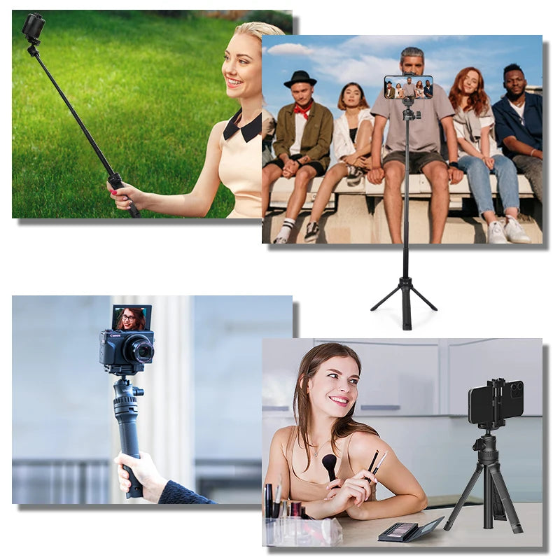 Extend  Black Tripod 360 Adjustable Ballhead 2 in 1 Phone Clamp Holder Smartphone DSLR SLR Tripod for iPhone 12 Pro Max 11