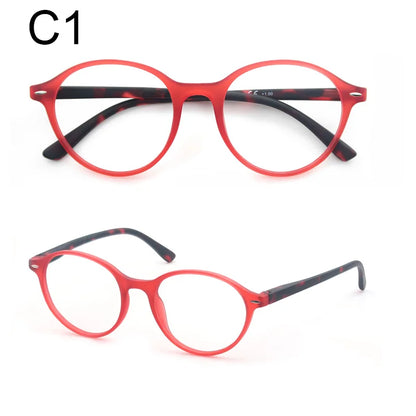 Reading Glasses Colorful Round Classic Readers Comfort Spring Hinge Lightweight Presbyopia