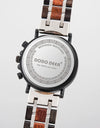 Classic Watches for Wrist watch Quartz Stopwatch Ebony Wood Auto Date Metal Stainless Steel