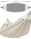 White Canvas Hammock Outdoor Camping Swing Seaside Leisure Travel Garden Decoration for 2 People