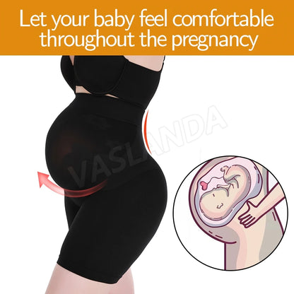 Maternity Shapewear for Under Dresses Pregnant Women Shorts Seamless Pregnancy Underwear Over Belly Support Panty Short Pants