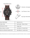 Watches Fashion Classic Ebony Wooden Quartz Wristwatch Auto Date Calendar