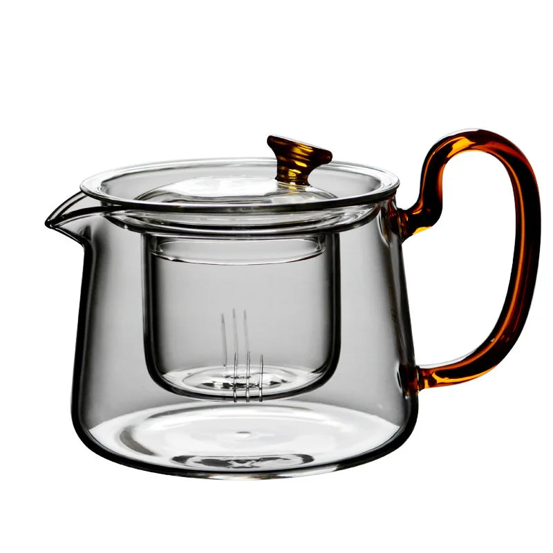 Japanese Style Transparent Glass Teapot with Infuser