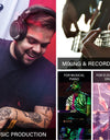 Wired HiFi Headphones Professional Studio DJ Headphones With Mic Over Ear Hi-Res Headset Monitoring For AMP Guitar Phone