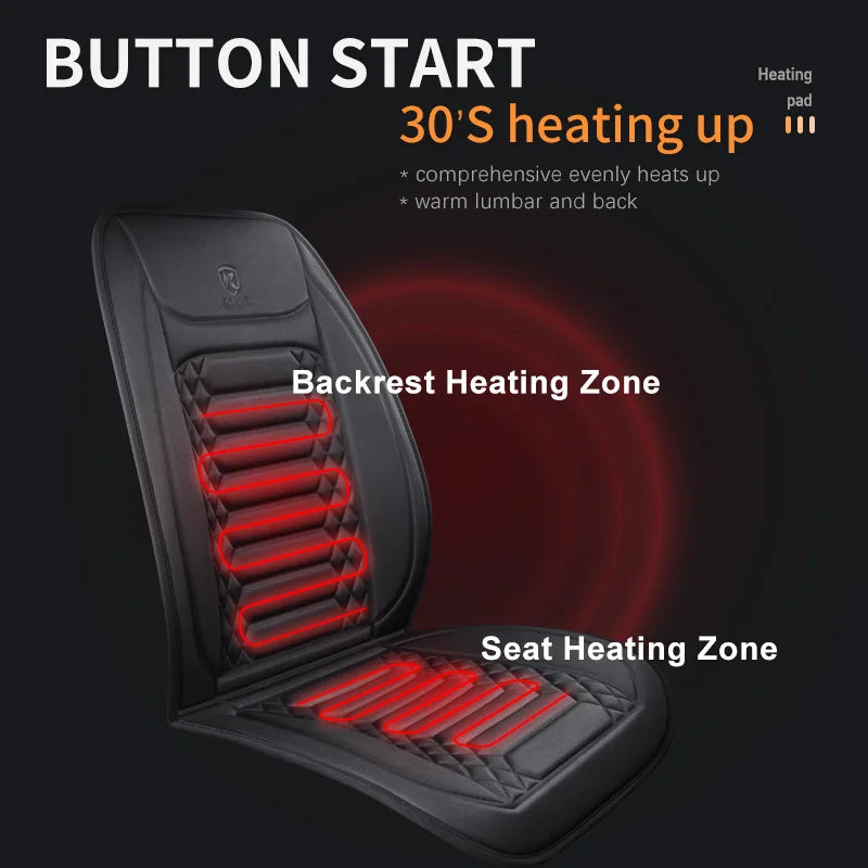 12V Heated Car Seat Cover Fast Heating Electric Seat Cushion