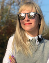 Women Ultralight TR90 Polarized Sunglasses Women Driving Round Leopard Shades