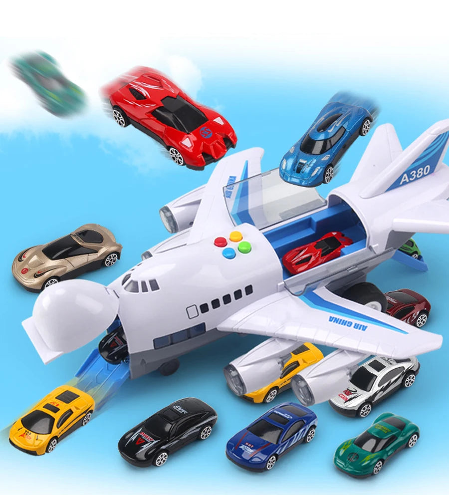 Simulation Track Inertia Passenger Airplane Toy with Lights & Music