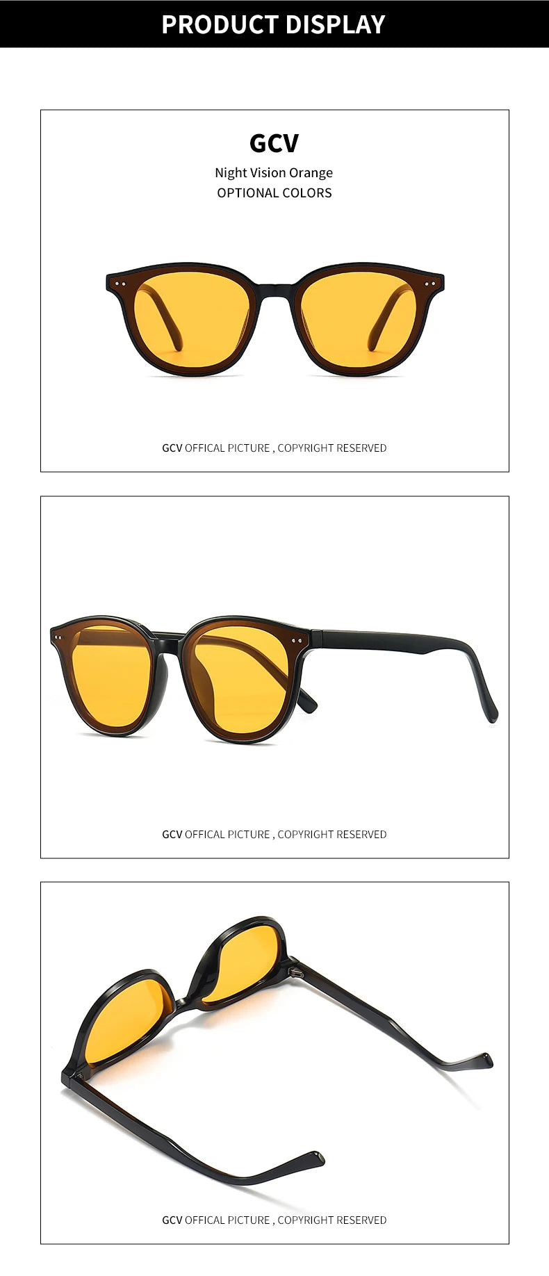 Night Vision Polarized Sunglasses Men Women Driving Goggles Yellow Lens UV400 Fashion Eyewear