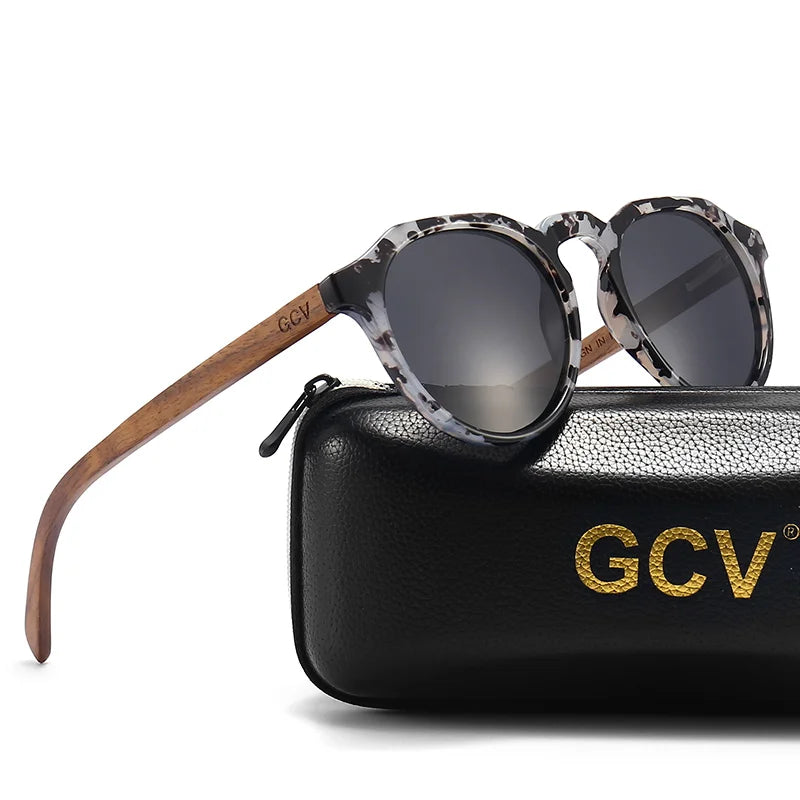 Walnut Wood Butterfly Polarized UV400 Fashion Sunglasses for Men Women Lightweight Luxury Eyewear