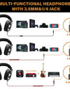 Over Ear Headphones Hifi Studio DJ Headphone Wired Monitor Music Gaming Headset Earphone For Phone Computer PC With Mic