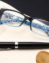 Flower Print Resin Reading Glasses Ultra-light Presbyopia Glasses Ladies Far Eyewear +1.0 +1.5 +2.0 +2.5 +3.5 +4.0