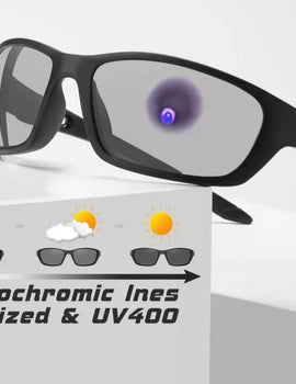 Polarized Photochromic Outdoor Sport Sunglasses for Men Day and Night Vision UV400