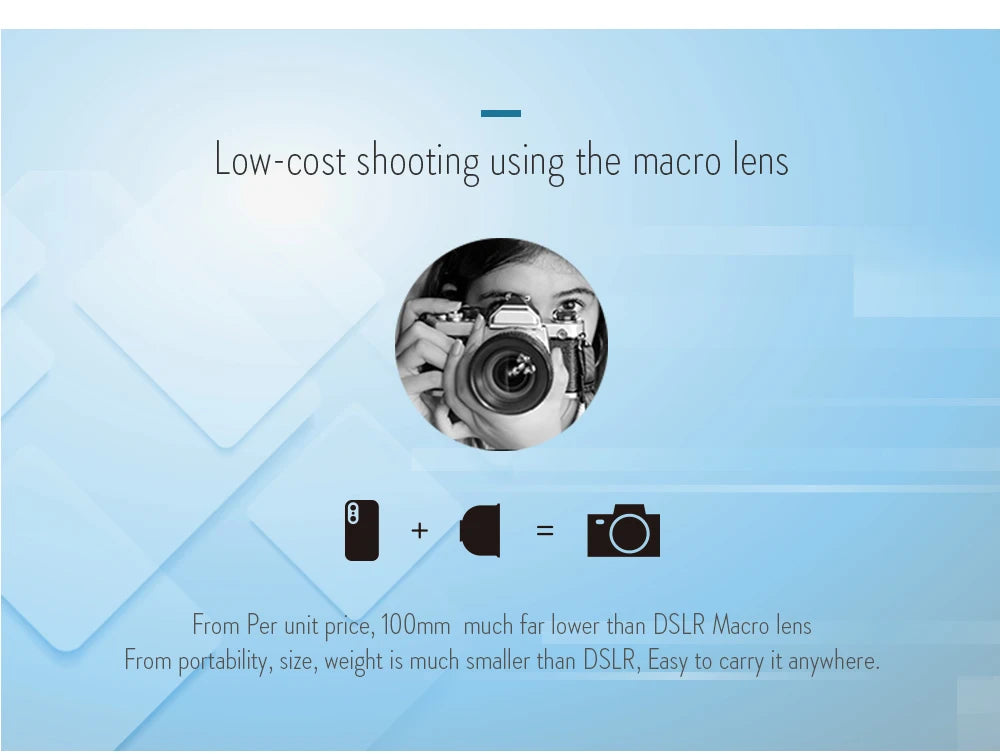 100mm Macro Smartphone Camera Lens with Universal Clip