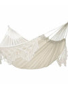 Hammock Boho Style Brazilian Macrame Fringed Deluxe Double Hammock Net Swing Chair Indoor Hanging Swing