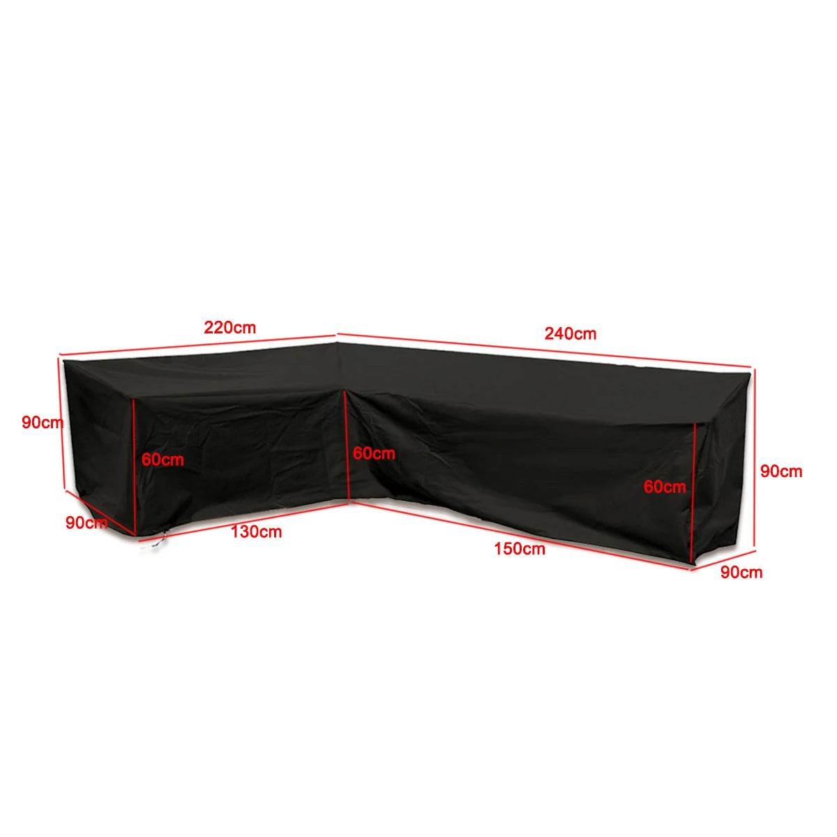 Waterproof L Shape Patio Furniture Cover Outdoor Garden Sofa Dustproof Rain Snow UV Protector