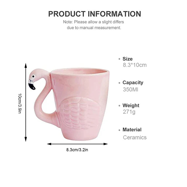 Tea Set Creative Flamingo Teapot Drinking Tea Cup Sets Water Coffee Cup Fruit Juice Mugs Set Teaware