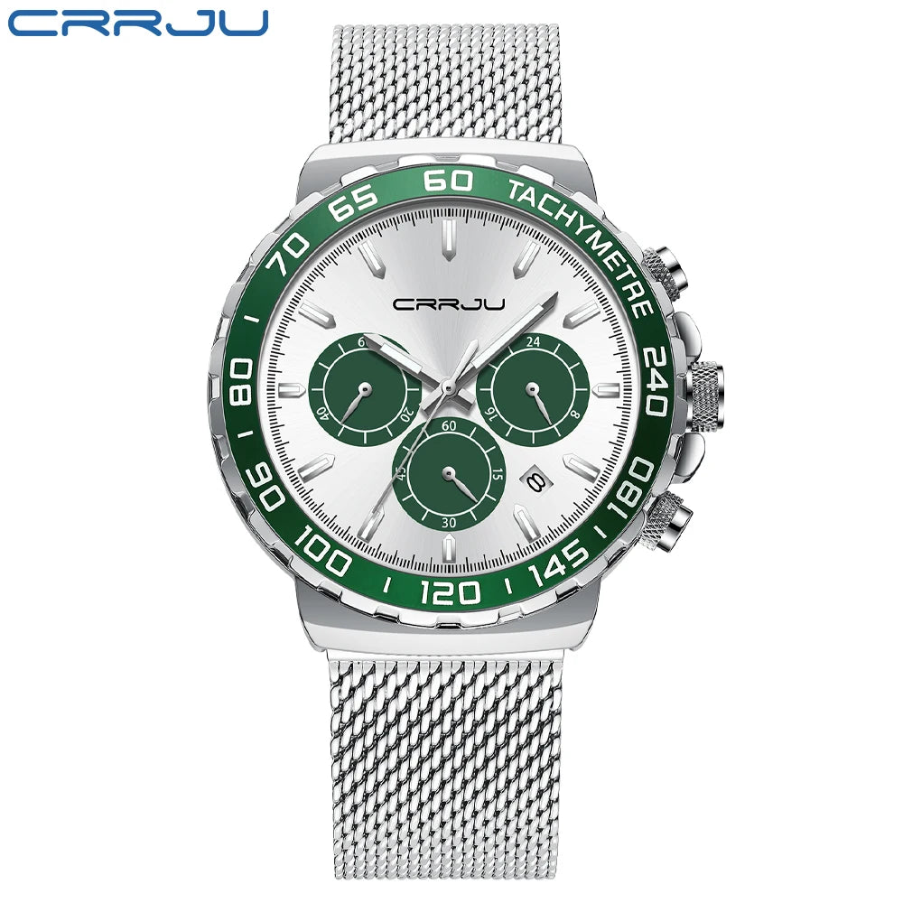 Men Watch Quartz New Japanese Chronograph Top Brand Waterproof Stainless Wristwatches with date Relogio Masculino
