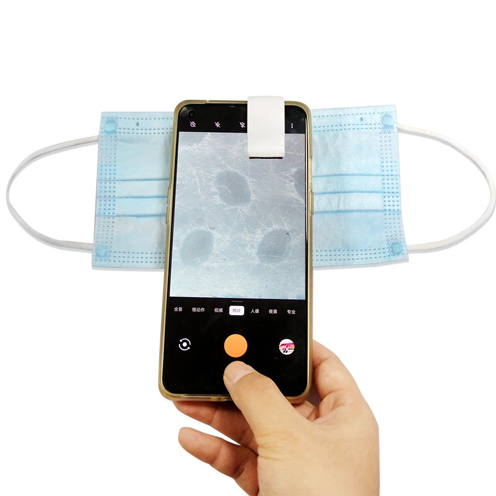 200X Smartphone Microscope Lens with LED Light Universal Clip