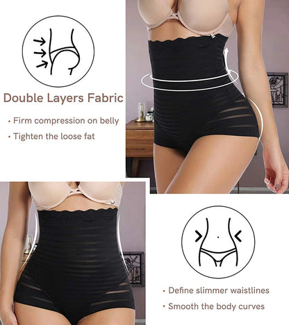 Women Butt Lifter Shapewear Hi-Waist Double Tummy Control Panties Waist Trainer Body Shaper Slimming Corset Underwear