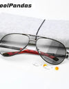 Photochromic Polarized Aviation Sunglasses for Men Anti Glare