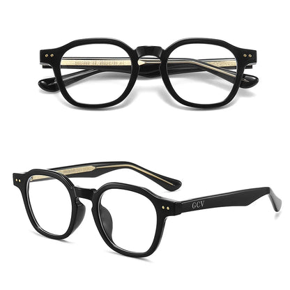 Acetate Johnny Depp Men Women The Blu-Ray Computer Goggles Round Transparent  Eyeglass Frame Blue Blocking Glasses