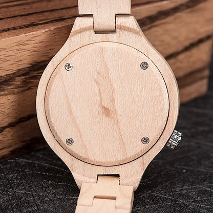 Wood Watches Casual Slim Wristwatch Unique Gift